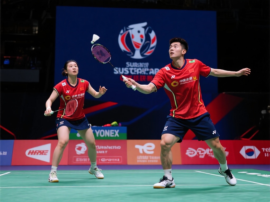 在苏迪曼杯决赛的舞台上，中国队与韩国队的